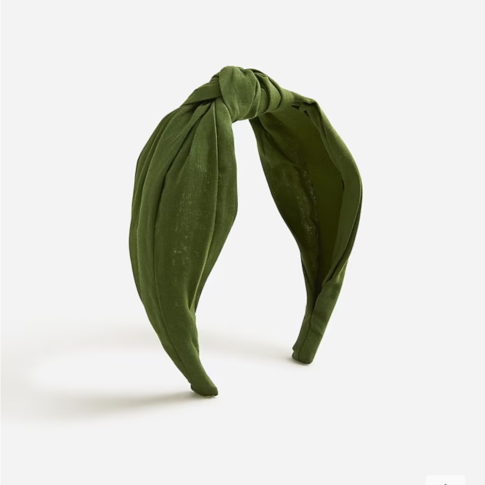 Green J.Crew top knot headband NWT